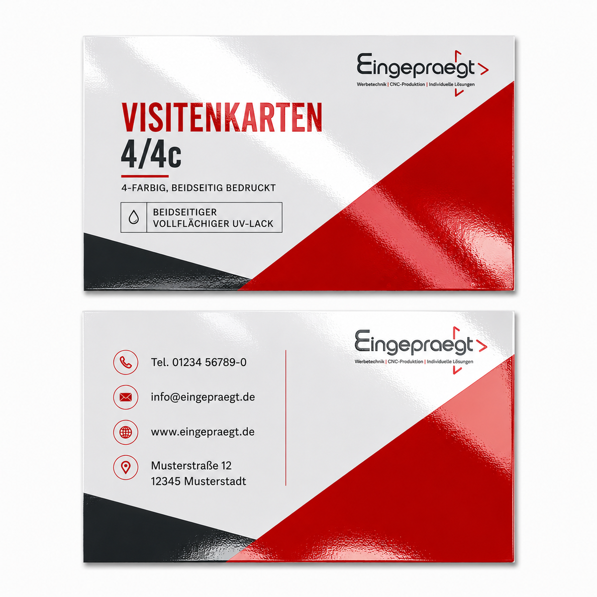 Visitenkarten - hochglänzender UV-Lack