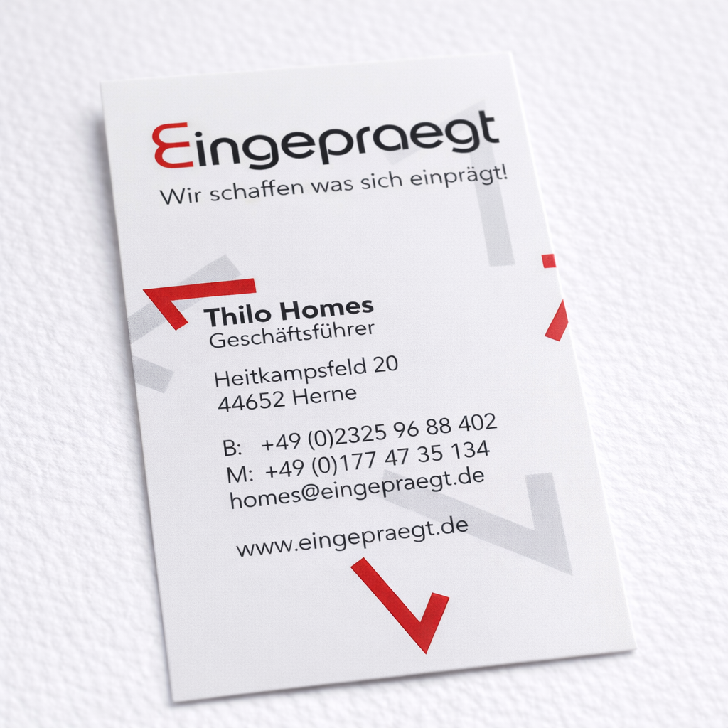 Visitenkarten - einseitiger partieller UV-Lack