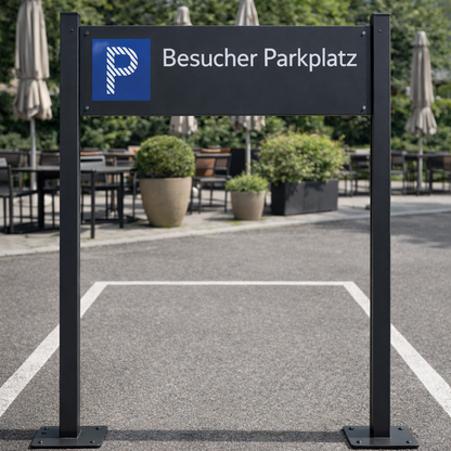 Parkplatzschild aus Aluminiumverbund (Dibond)