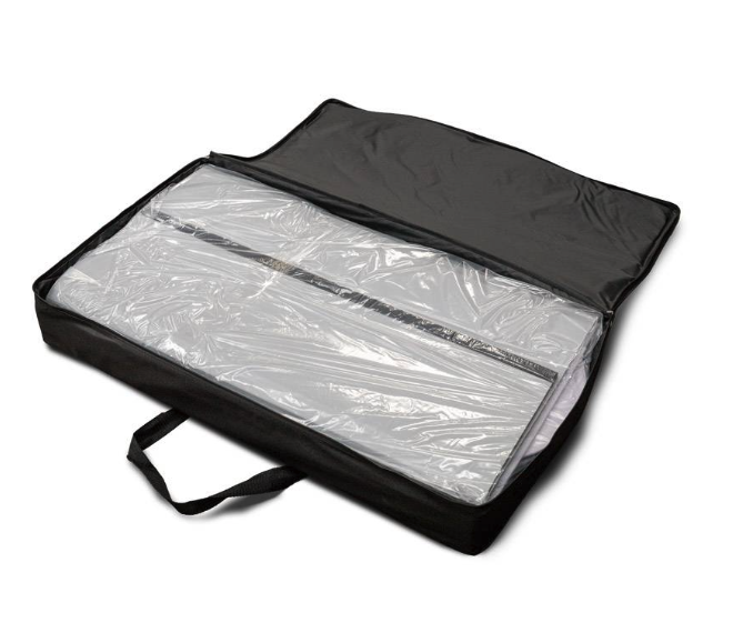 Messetheke L in schwarz mit individuellem Druck