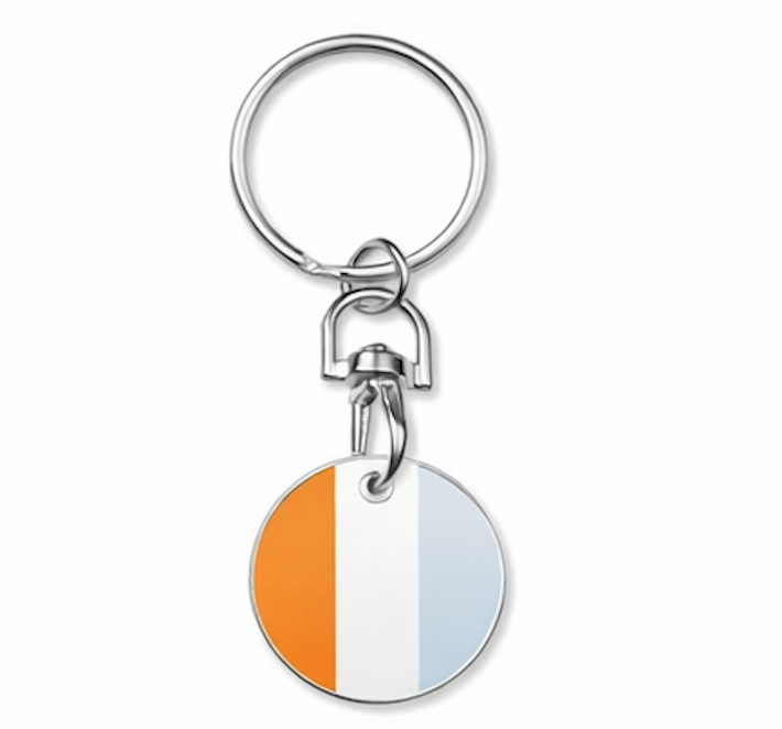 Schlüsselanhängern mit Einkaufswagenchip (einseitiger Druck 4/0)