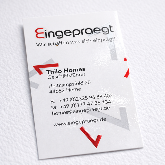 Visitenkarten - hochglänzender UV-Lack einseitig