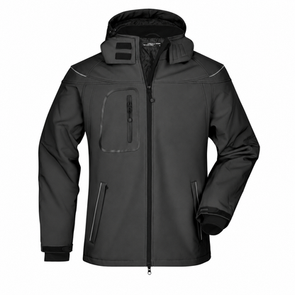 Daiber JN1000 Herren 3-Lagen Winter-Softshelljacke – black