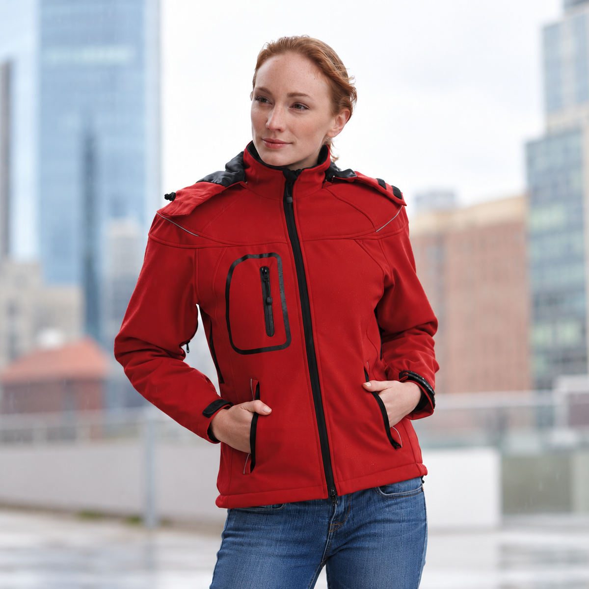 JN1001 / Woman / 3-Layer Winter Softshell Jacket