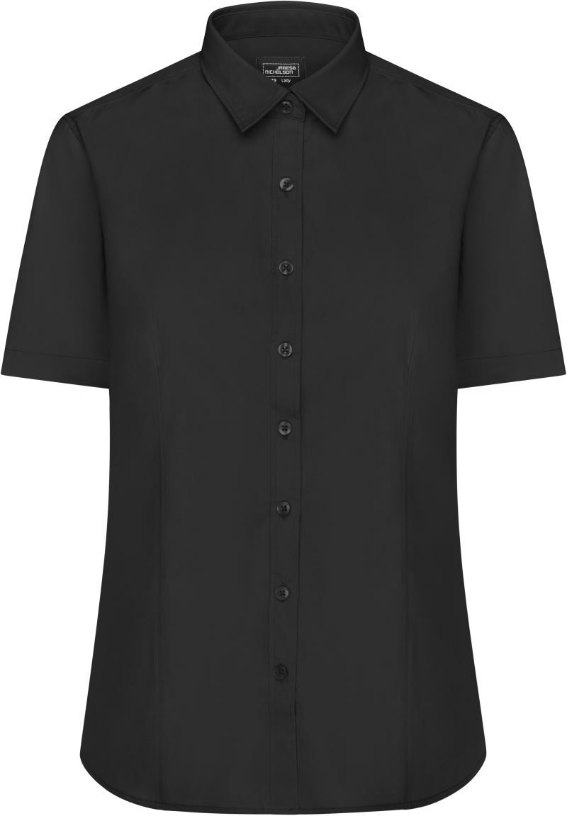 Popeline Bluse kurzarm - Damen