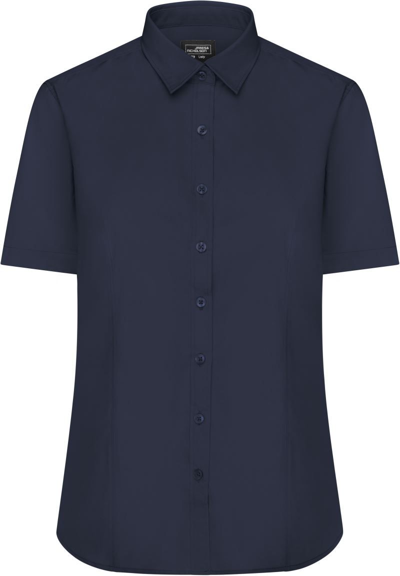 Popeline Bluse kurzarm - Damen