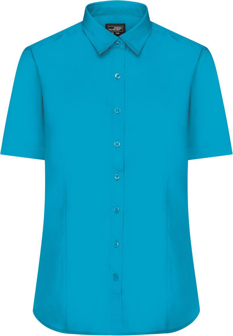 Popeline Bluse kurzarm - Damen