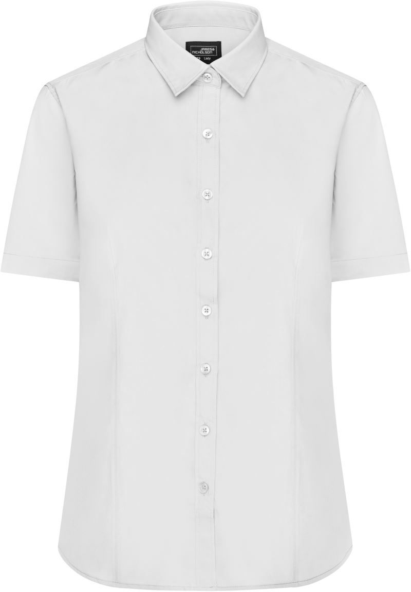 Popeline Bluse kurzarm - Damen