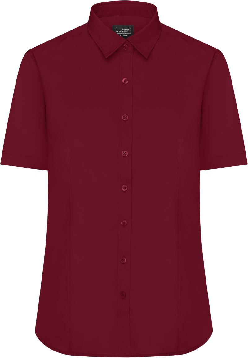 Popeline Bluse kurzarm - Damen