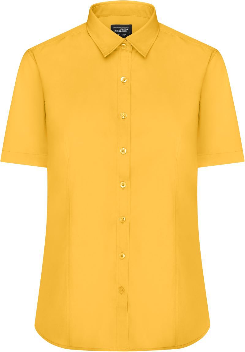Popeline Bluse kurzarm - Damen