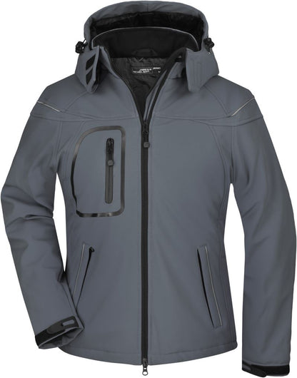 Daiber JN1001 Damen 3-Lagen Winter-Softshelljacke – carbon