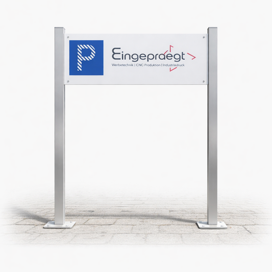 Parkplatzschild aus Aluminiumverbund (Dibond)