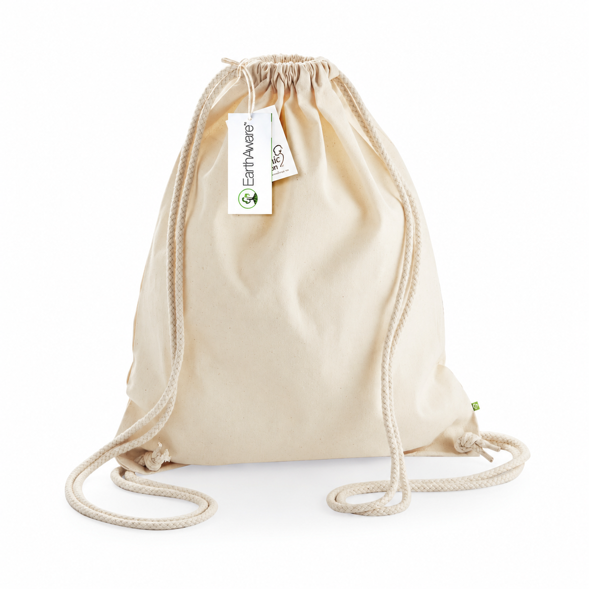 Westford Mill W810 EarthAware® Bio-Turnbeutel aus Canvas in Natural – Vorderansicht