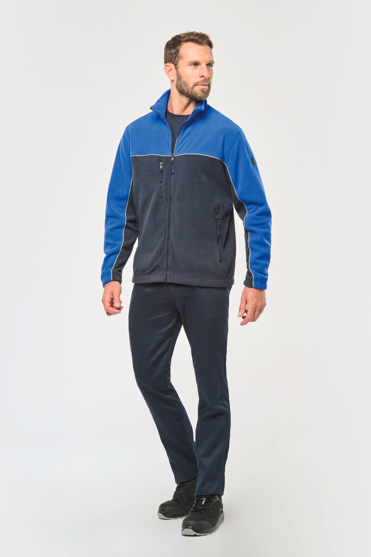 WK904 / Unisex / Zweifarbige Fleecejacke
