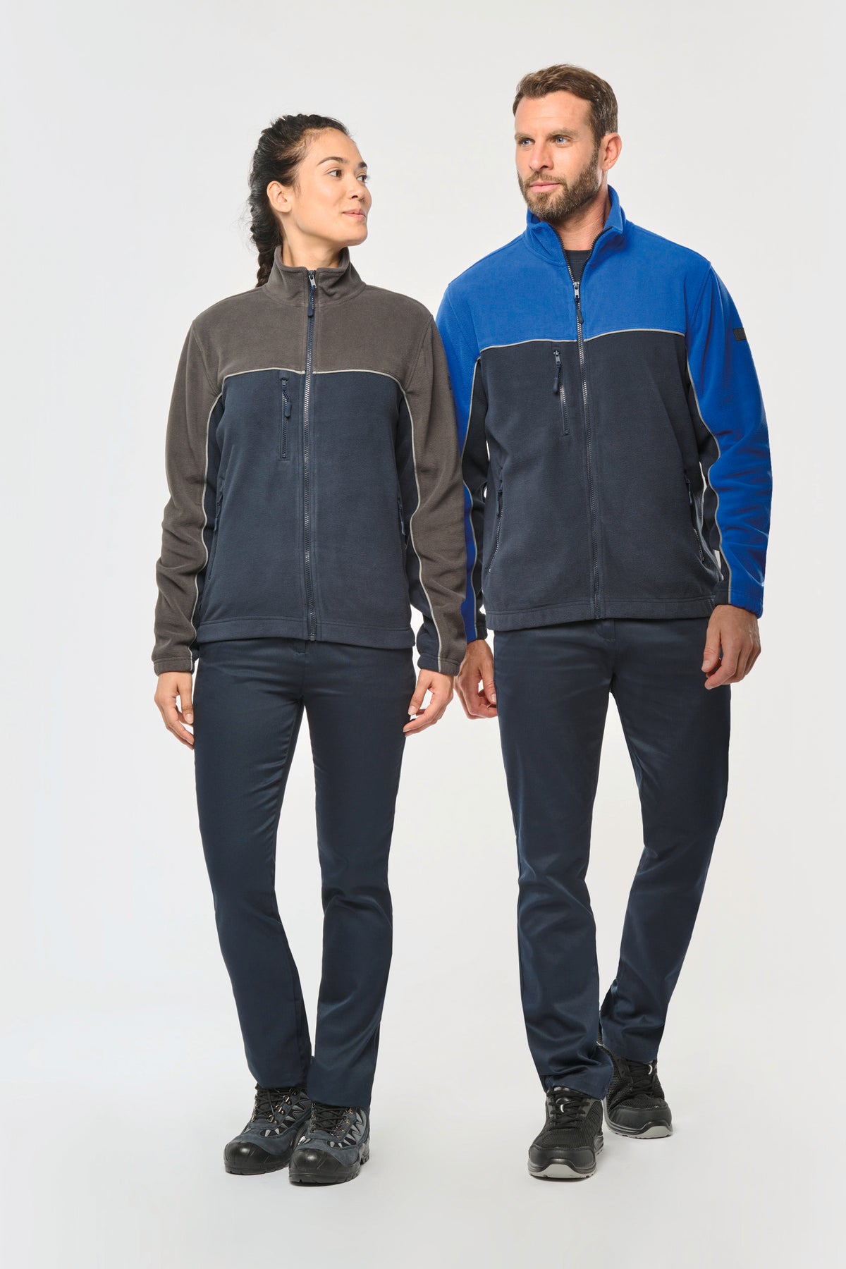 WK904 / Unisex / Zweifarbige Fleecejacke