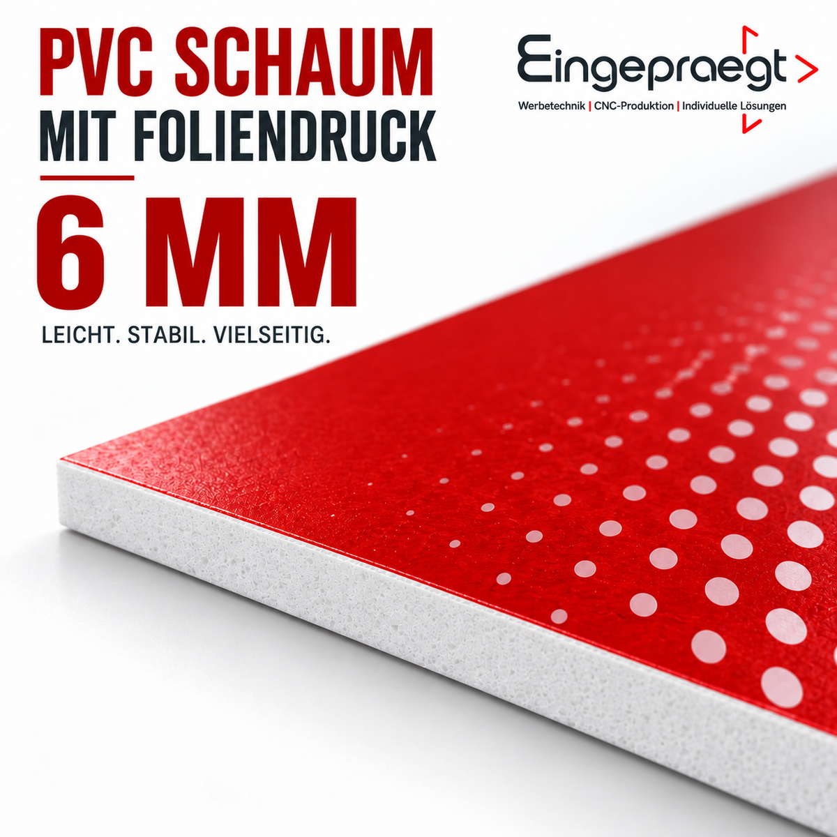 PVC-Schaum (Forex), 6mm, Einseitig