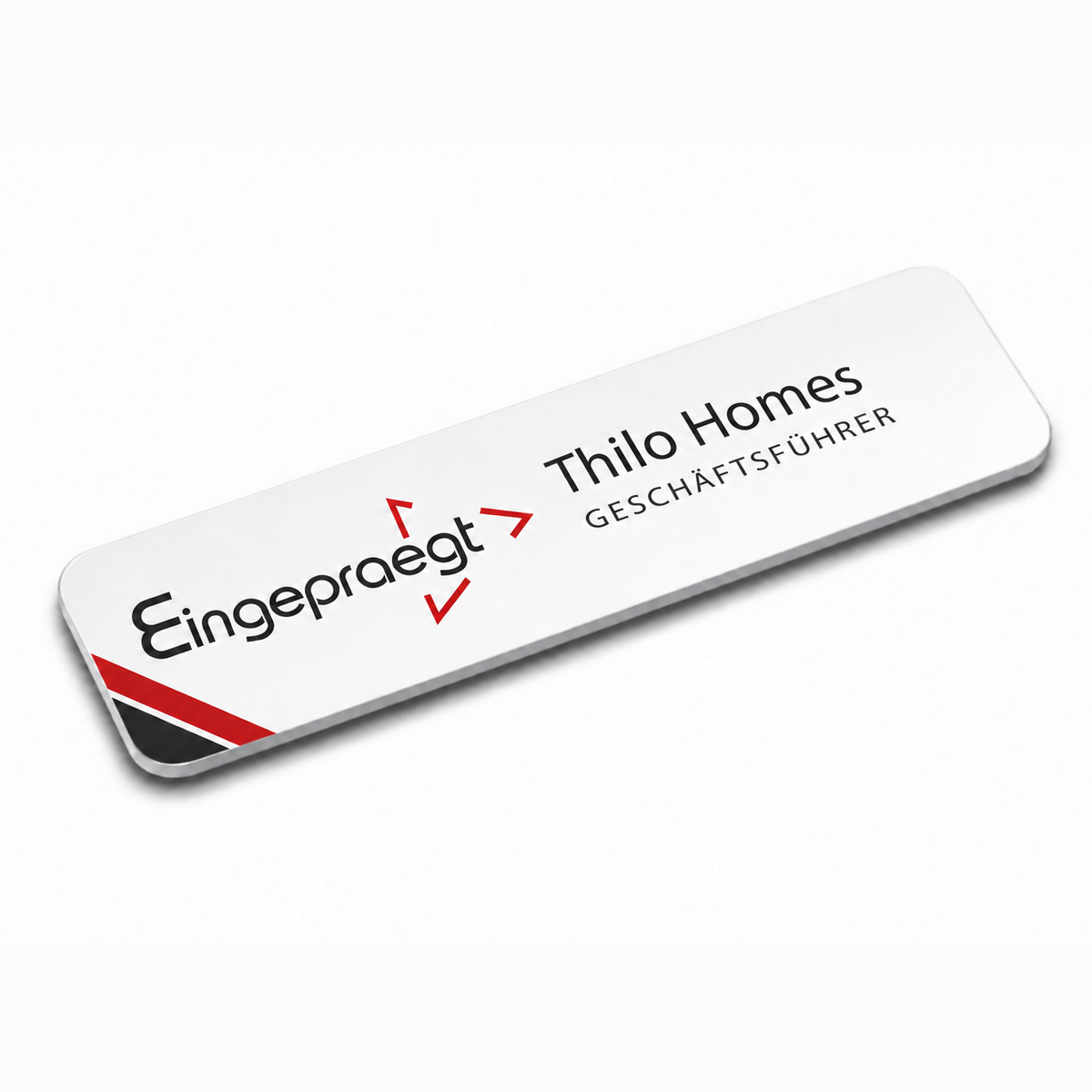 Namensschild 75 × 25 mm – individuell bedruckt inkl. Magnet