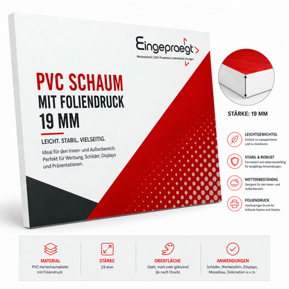 PVC-Schaum (Forex), 19mm, Einseitig