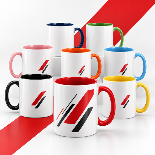 Keramiktasse Two Tones & Handle – inklusive Sublimationsdruck