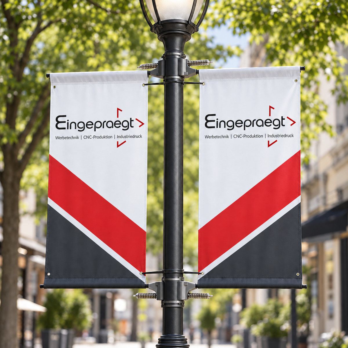 Streetbanner für Masten und Laternen