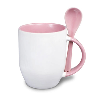 Keramiktasse Two Tones & Löffel – inklusive Sublimationsdruck