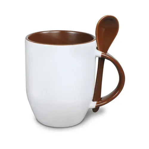 Keramiktasse Two Tones & Löffel – inklusive Sublimationsdruck