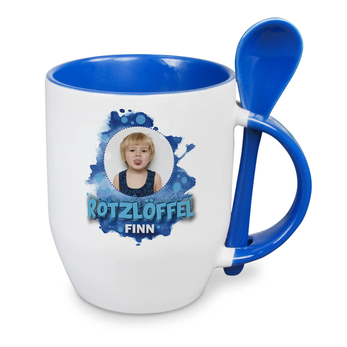 Keramiktasse Two Tones & Löffel – inklusive Sublimationsdruck