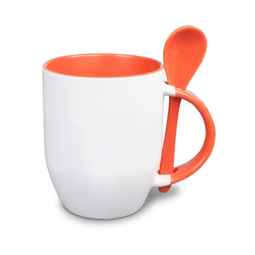 Keramiktasse Two Tones & Löffel – inklusive Sublimationsdruck